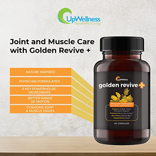 UpWellness Golden Revive + Joint Support with Quercetin, Magnesium, and