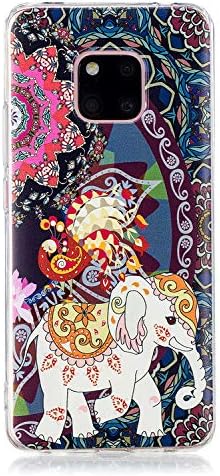 WANYINGLIN Ultra Thin Slim Transparent Clear Soft TPU Funny Cute 3D Flower Animal Cartoon Design Printed Drawing Flexible Silicone Bumper Protective Back Cover Compatible with for Huawei Mate 20 Pro