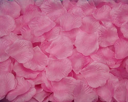 Mybase-5000pcs Colorful Silk Rose Petals Artificial Flower Bridal Shower Favors for Wedding Party Supplies Decoration (dark pink)