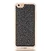 iPhone 7 Case, LONTECT Bling Glitter PU Leather 7 Card Slots Wallet Case Handbag with Detachable Magnetic Back Case & Metal Chain for Apple iPhone 7 - Black