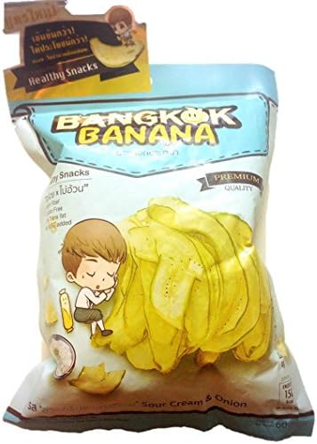 Bangkok Banana Sour Cream & Onion Healthy Snacks Premium Quality 2.12 Oz X5pcs