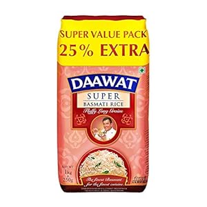 Daawat Super Basmati, 1kg with 25% Extra