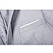 VOBAGA Men's Slim Fit Casual One Button Suit Blazers Grey XXL