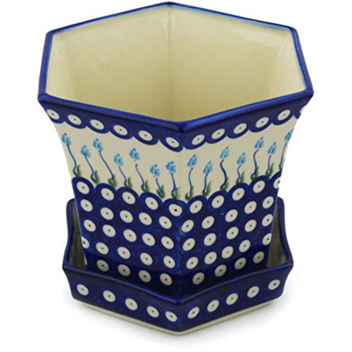 Click Here to See More Images Ceramika Bona H0660H Polish Pottery Ceramic Planter Hand Painted, 8-Inch