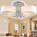 LOCO LED Modern Acrylic Crystal Chandelier 3 Lights (Chrome) ， Modern Ceiling Light Fixture for, Hallway, Bedroom, Living Room