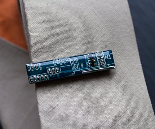 Blue Circuit Board Tie Clip, unique gift for him