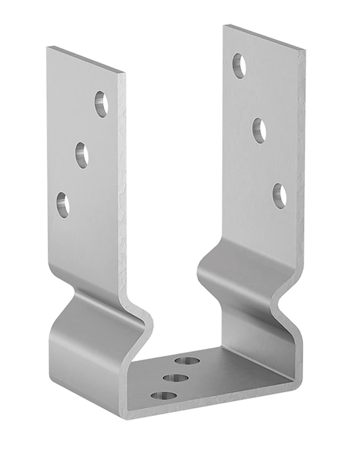121mm x 60mm x 150mm Heavy Duty Bolt Down Postfoot Silver Hot Galvanised Post Base Support for Pergola Terrace Gazebo