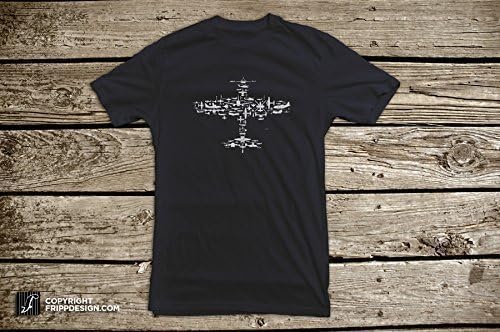 Fighter Plane Collage of Airplanes, Helicopters and Parts. Flight V1.0 Aviation, Pilot T Shirt