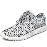 JACKSHIBO Men Women Unisex Couple Casual Fashion Sneakers Breathable Athletic Sports Shoes,White,Men 11(M)US 46EU