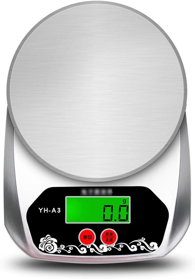 Qivor Household Digital Kitchen Scale Multi-Function Weighing Device Precision Weighing and Easy to Move 1kg/3kg/5kg (Size : 3kg/0.1g)
