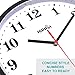 HIPPIH Graceful Traditional Black Wall Clock Silent Non Ticking Quality Quartz Clock (Red - 4)