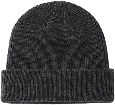 Huckberry Japanese Rib Knit Beanie Charcoal at Amazon Men's