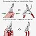 WYF 8.3 Inches Bypass Pruning Shears, Professional Hand Pruners Garden Clippers with SK5 Stainless Steel Blades, Flower Cutter, Garden Shear, Secateurs Hand Trimmers for Gardening