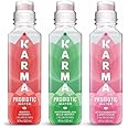Karma-Probiotic Water Variety Pack, Berry Cherry, Watermelon Wild Berry, Strawberry Lemonade, 2-Billion Cultures, 18 fl oz (Pack of 9)