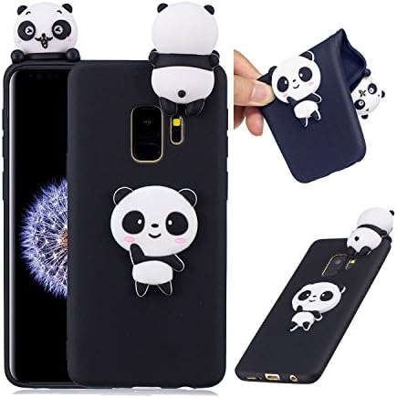 Galaxy S9+ Plus Case,Samsung S9 Plus Cover,KAWOO 3D Carton Soft TPU Slim Cover Case for Samsung Galaxy S9 Plus 6.2 inch 2018 [Black Panda]