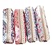 Polytree 4pcs Retro Flower Floral Lace Pencil Pen Case Cosmetic Makeup Bag Zipper Pouch Purse