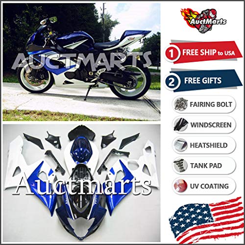 Auctmarts Injection Fairing Kit ABS Plastics Bodywork with FREE Bolt Kit for Honda CBR600F CBR 600 F 2011 2012 2013 Blue Silver Grey Gray Line Whit Auctmarts Injection Fairing Kit ABS Plastics Bodywork with FREE