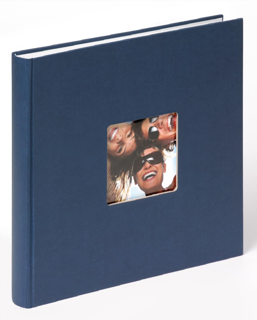 walther Design Photo Album Blue 26 x 25 cm with Cover Punching, Fun FA-205-L
