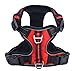 PUPTECK Best No-Pull Dog Harness with Vertical Handle,Calming Adjustable Reflective Outdoor Adventure Pet Vest,Red L
