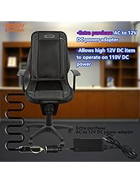 Sojoy iAutoComfort   Cojín para asiento de ventilador de coche, 12 V 110 V, color negro