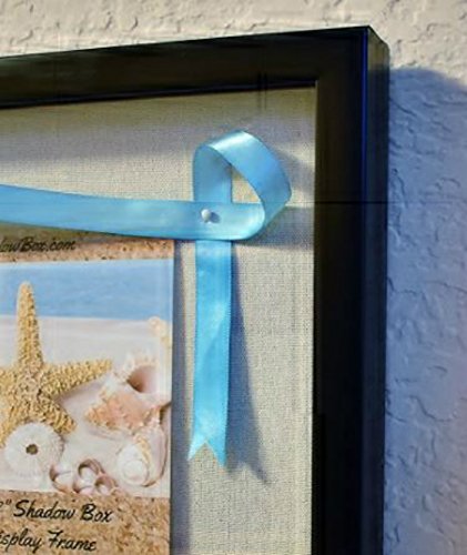 image for TicketShadowBox 8x8” Black Display Shadow Box Frame (2-pack) with Li