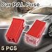 Car Female Terminals Link PAL Fuse 50A Red 5Pcs