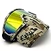 PP PICADOR Motorcycle Goggles Removable Face Mask, Detachable Motocross Dustproof UV Protective Sports Goggles for Dirt Bike, Road Racing, ATV Helmet,Adult,Youth(Camouflage)