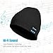 Bluetooth Beanie, Unisex Bluetooth Hat, Rechargeable Bluetooth Cap with Built-in Stereo Speakers, Control Panel, Suitable for Men & Women (Black)