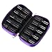 Hipiwe Essential Oils Travel Bag Perfect Carrying Case Storage Bag Organizer for Oil Bottles - Holds 10 Bottles of 5ml, 10ml, 15ml (Purple)