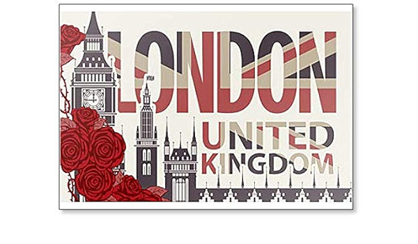 Postal con rosas rojas y Big Ben en Londres, Palace of ...
