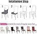 CATSAYS Stretch Chair Covers Christmas Removable Washable Dining Room Chair Protector Slipcovers 4PCS Christmas Home Decor Holiday Seat Cover (B)