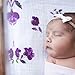 Margaux & May Muslin Cotton Crib Sheets, Purple Floral for Girls, Fitted, Breathable, Toddler Bedding, 52 x 28 Standard Size Crib Sheets Girl, Crib Sheet for Cozy Sleep