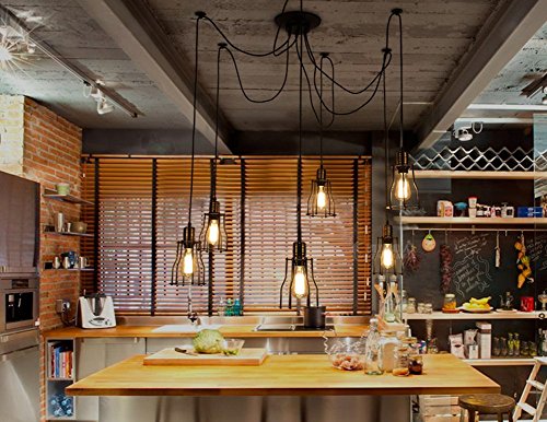 Baycheer Vintage Ceiling Lamp Hanging Lighting Edison Multiple