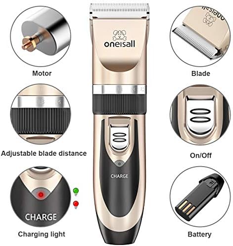 [oneisall]충전식 무선 강아지 이발기 클리퍼 저소음