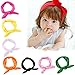 Hip Mall 8pcs Baby Girls Toddler Bow Headbands Turban Knot Rabbit Hairband Headwear (Red,Hot Pink,Yellow,White,Orange,Black,Pink,Green)
