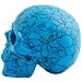Rockcloud Healing Crystal Stone Human Reiki Skull Figurine Statue Sculptures Blue Howlite Turquoise 3