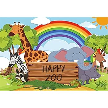 Amazon.com : LFEEY 9x6ft Comic Zoo Custom Photography