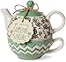 Pavilion Gift Company Bloom Someone Special Ceramic Tea for One, 15 oz, Multicolor