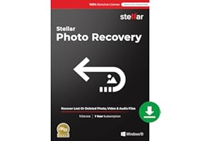STELLAR DATA RECOVERY Stellar Photo Recovery Software | for Windows | Standard | Recover Lost or Deleted Photos, videos & audio files | 1 Device, 1 Yr Subscription [Download]