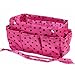 Periea handbag organiser medium pink with black hearts purse insert - Tilly