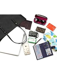 Clifton Heritage Funda de cuero para chequera para mujer - Tarjeta de crédito con cheque duplicado Compartimento para dinero y billetera