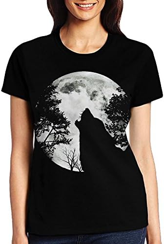 TX TX 2X Women's Crew Neck T Shirt T-Shirt/Wolf Moon