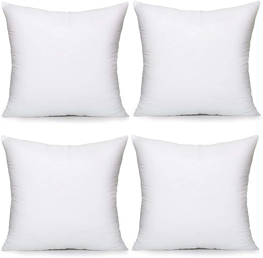Amazon Com Moonrest 4 Pack Synthetic Down Square Pillow Insert