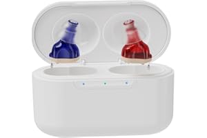 LAMYOO Rechargeable Hearing Aids for Seniors with Advanced Noise Cancellation - Invisible Not Amplifier True Hearing Aids with Charging Case