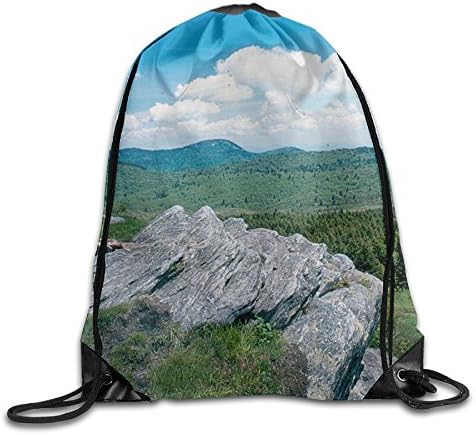 Teen Young Girls &amp; Boys Forest Heritage National Scenic Byway Lightweight Removable Waterproof Foldable Runner Teamsport Formation Rucksack Gymsack Gym Drawstring Bags Sackpack Use