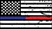 K9King Red and Blue Line Tattered Reflective 4.50 x 2.50 Sticker Flag Firefighter Police EMT Paramedics 3m United States Flag Sticker