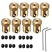 BUYGOO 8 Pack 7 mm Car Wheel Tire Shaft Flexible Coupling Connector with Shaft 0.275 Inch/ 7 mm in Diameter with Machine Screws and 2 Wrenches
