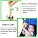 Daisy 4 Packs Infant Baby Plush Adorable Animal Car Seat Hanging Rattle Toy Kids Stroller Crib Pram Ornament Bells Puppet with Wind Chime and Squeak