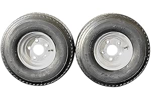 2-Pack Antego Trailer Tire On Rim 570-8 5.70-8 Load C 5 Lug Galvanized Wheel