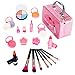 Biulotter 21pcs Kids Makeup Kit for Girls Real Kids Cosmetics Make Up Set with Cute Cosmetic Bag, Eyeshadow/Lip Gloss/Blush, Washable Play Makeup for Little Girls Xmas Birthday